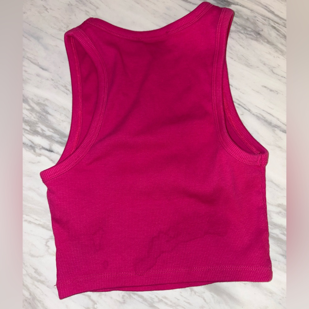 Zara Fuchsia Ribbed Top - Picture 3 of 4